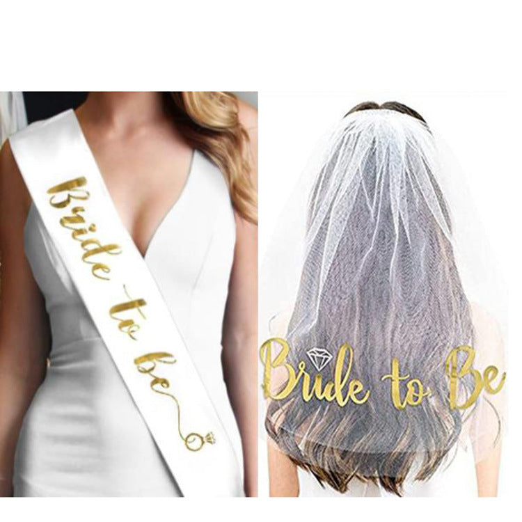 Damen Schmücken Haarreif mit "Bride"-Schriftzug Karnz