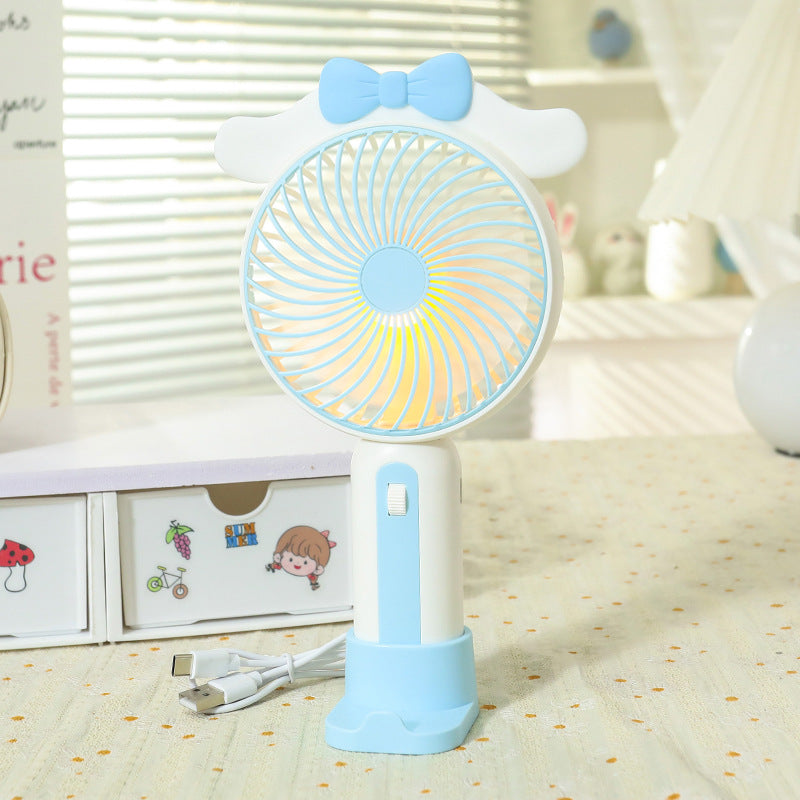 Damen Tragbarer Handventilator mit USB-Anschluss und LED-Beleuchtung Karnz