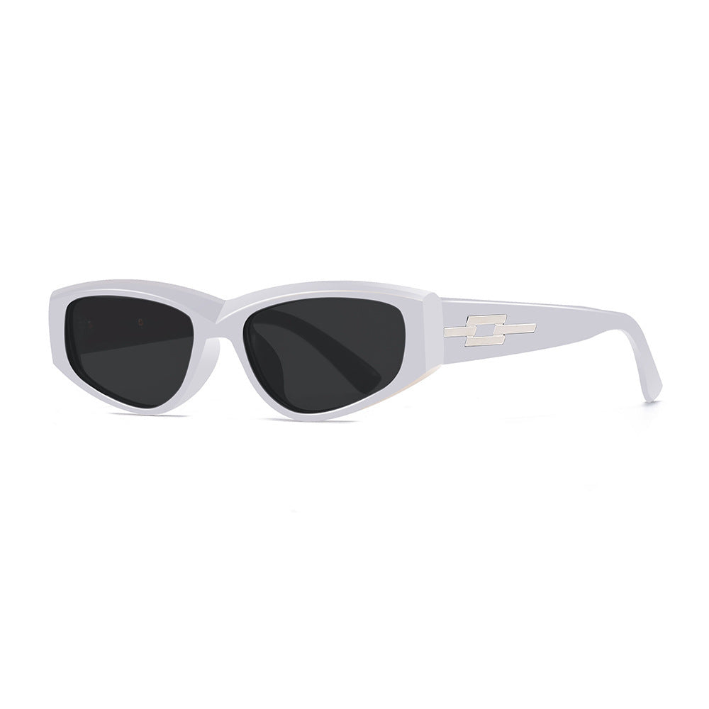 Damen Cat-Eye Sonnenbrille mit hochwertigem transparenten Rahmen und UV-Schutz Karnz