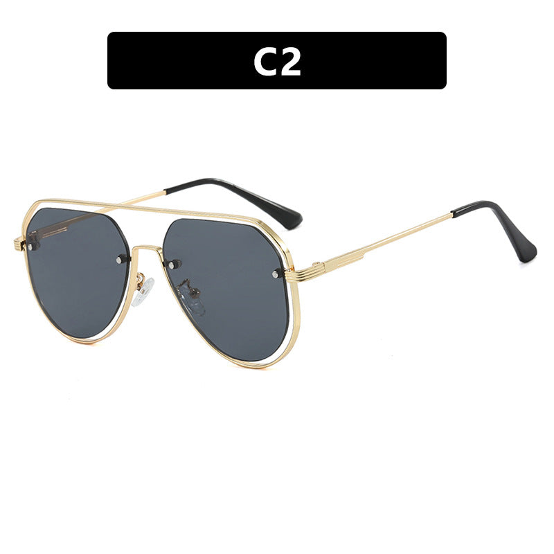 Damen stylische Piloten-Sonnenbrille mit innovativem Design und UV-Schutz Karnz