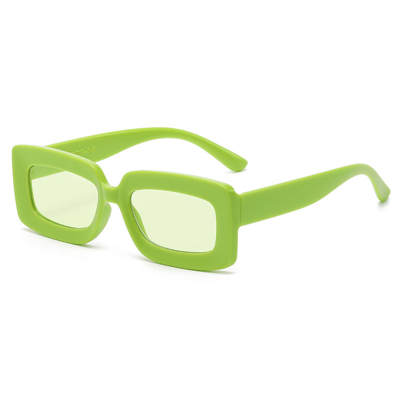 Damen trendige quadratische Sonnenbrille mit elegantem Kunststoffrahmen Karnz