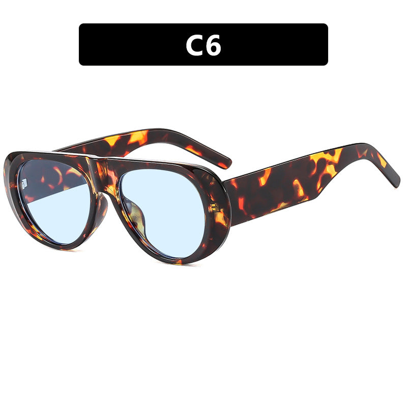 Damen modische Sonnenbrille mit futuristischem Design und polarisierten Gläsern Karnz