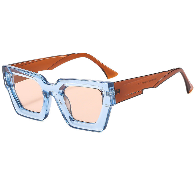 Damen stylische quadratische Sonnenbrille im modernen Design mit veredelt Kunststoffrahmen Karnz