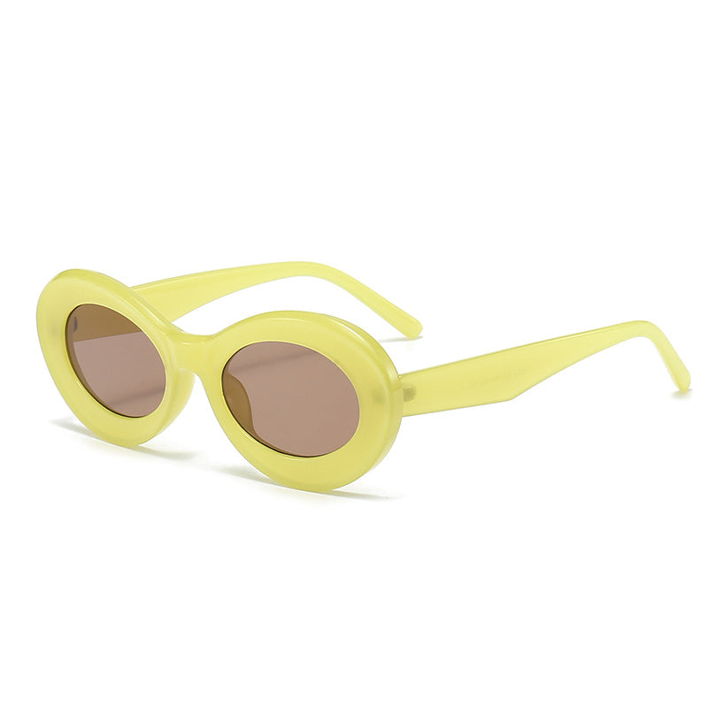 Damen modische ovalförmige Sonnenbrille mit innovativem Design Karnz