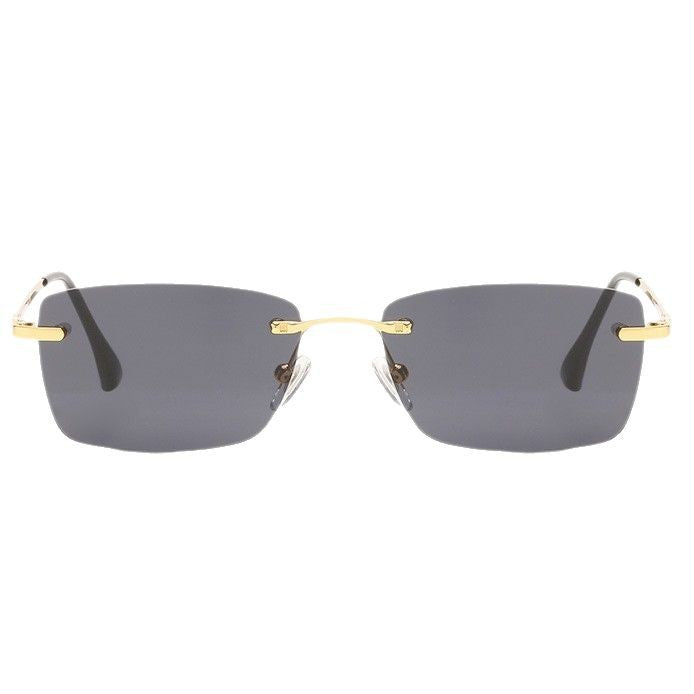 Damen modische Halbrahmen-Sonnenbrille mit stilvollem Metallrahmen Karnz