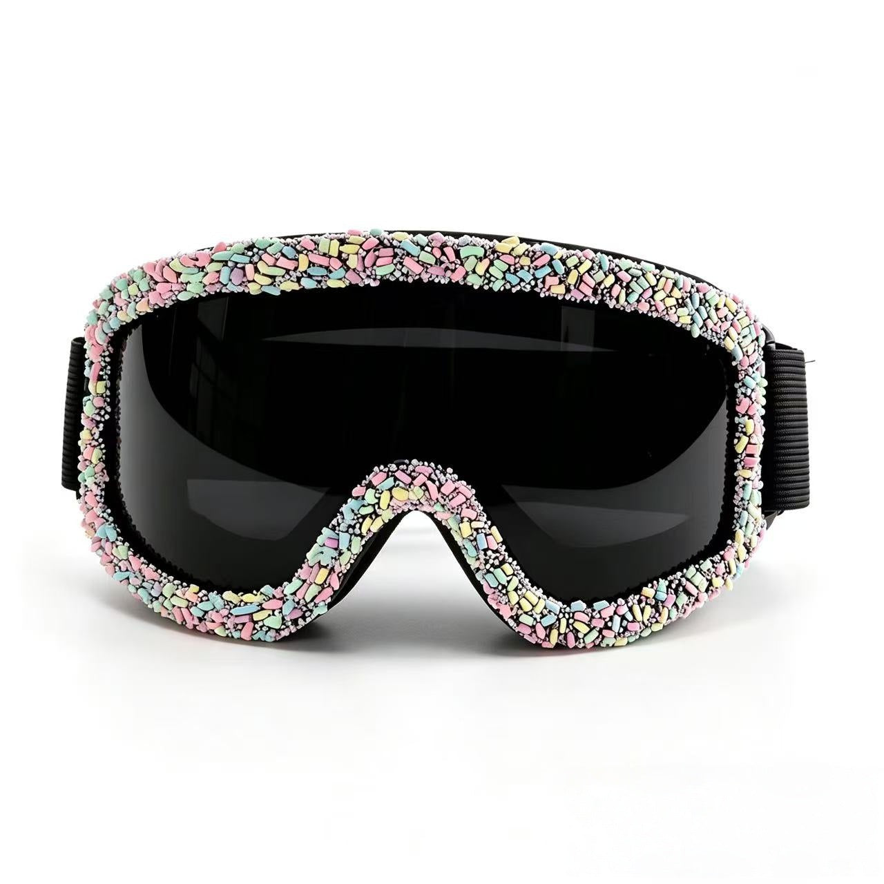 Damen Ski-Schutzbrille im kreativen Design mit bunten Akzenten Karnz