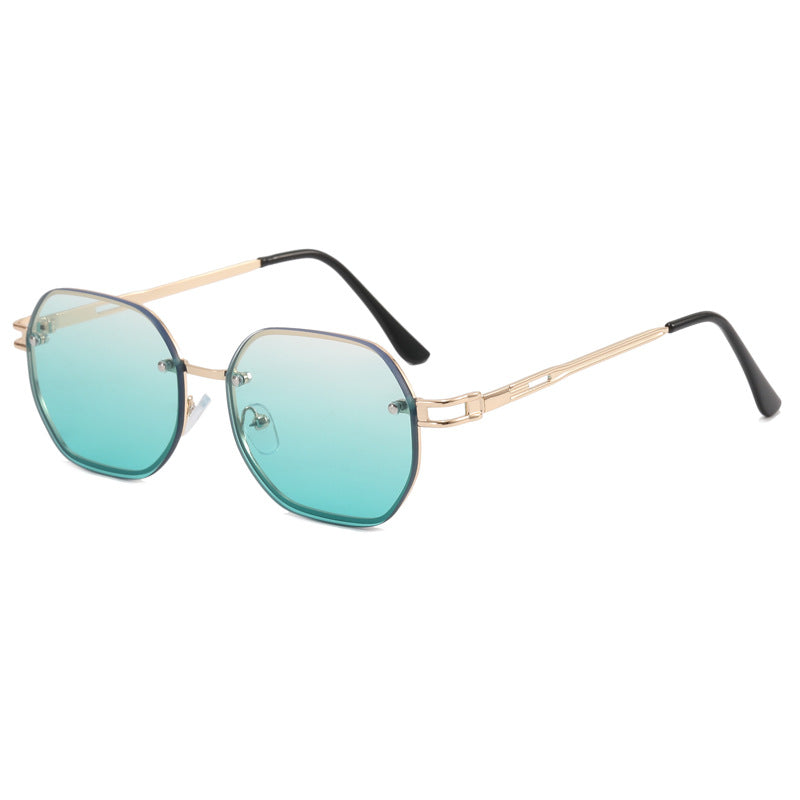 Damen Designer-Sonnenbrille im modernen Achteck-Design Karnz
