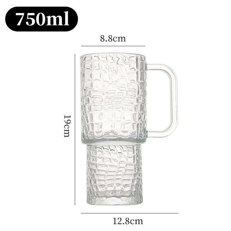 Unisex Glasbecher mit strukturiertem Design von Karnz