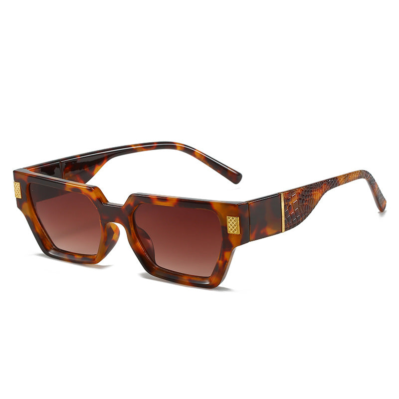 Damen modische Sonnenbrille mit einzigartigem geometrischen Rahmen und luxuriösen Details Karnz