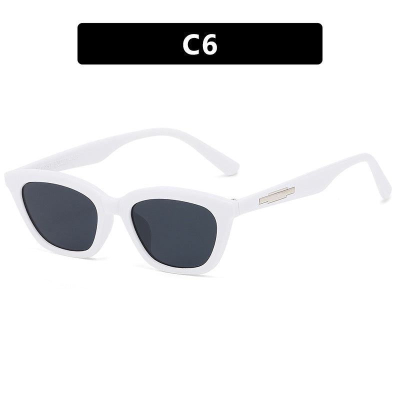 Damen trendige Sonnenbrille im eleganten Katzenaugen-Design mit schmalen Rahmen Karnz