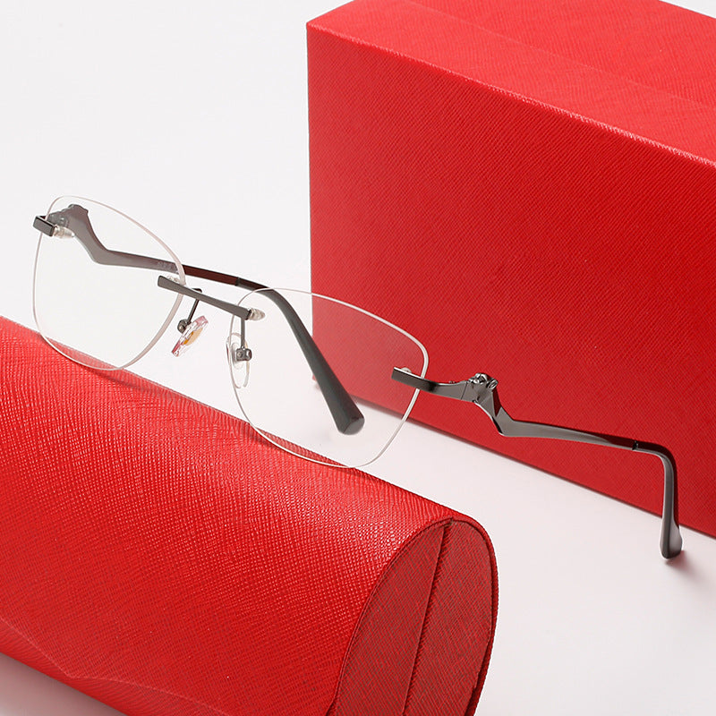 Damen modische Sonnenbrille mit asymmetrischem Rahmen und komfortablen Nasenpads Karnz