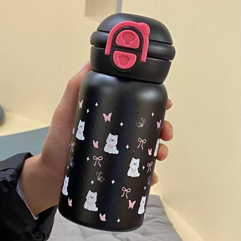 Damen isolierte Trinkflasche mit sicherem Verschluss und niedlichem Tierdesign Karnz