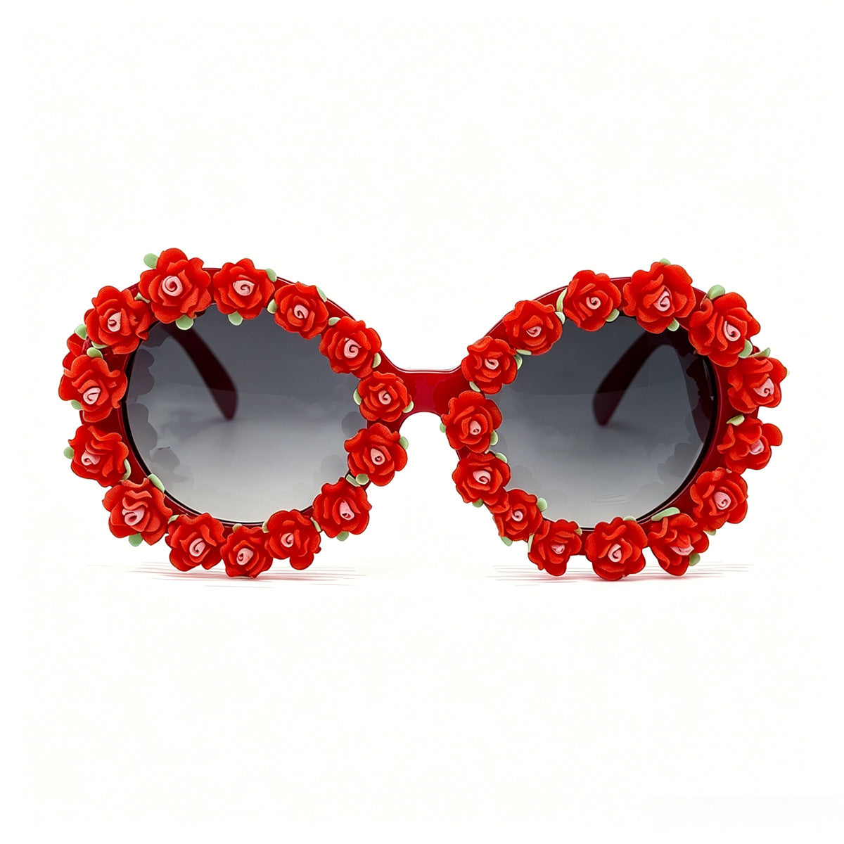 Damen Sonnenbrille mit floralem Design und einzigartigen Rahmenakzenten Karnz