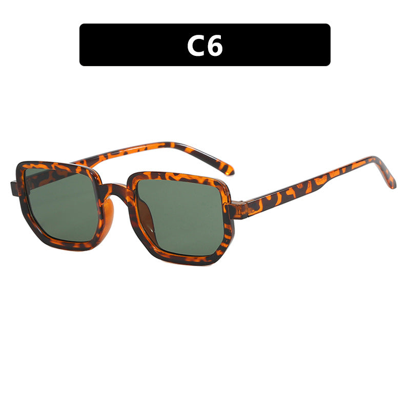 Damen geometrische Sonnenbrille mit modischem Rahmen und schützenden Gläsern Karnz