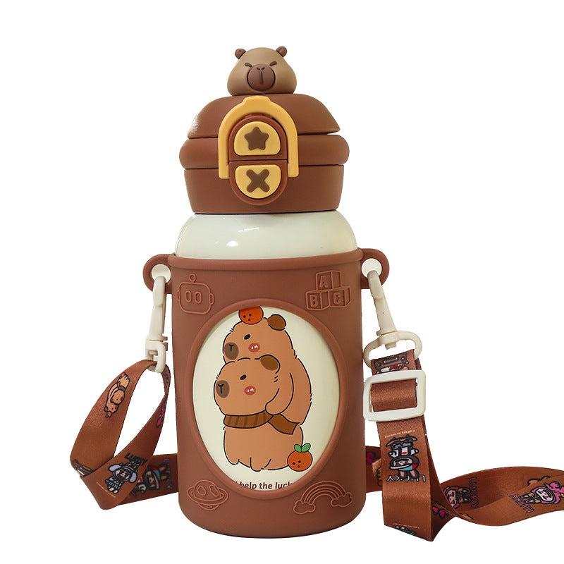 Damen isolierte Kinder-Trinkflasche mit ergonomischem Tragesystem und lustigem Tierdesign Karnz