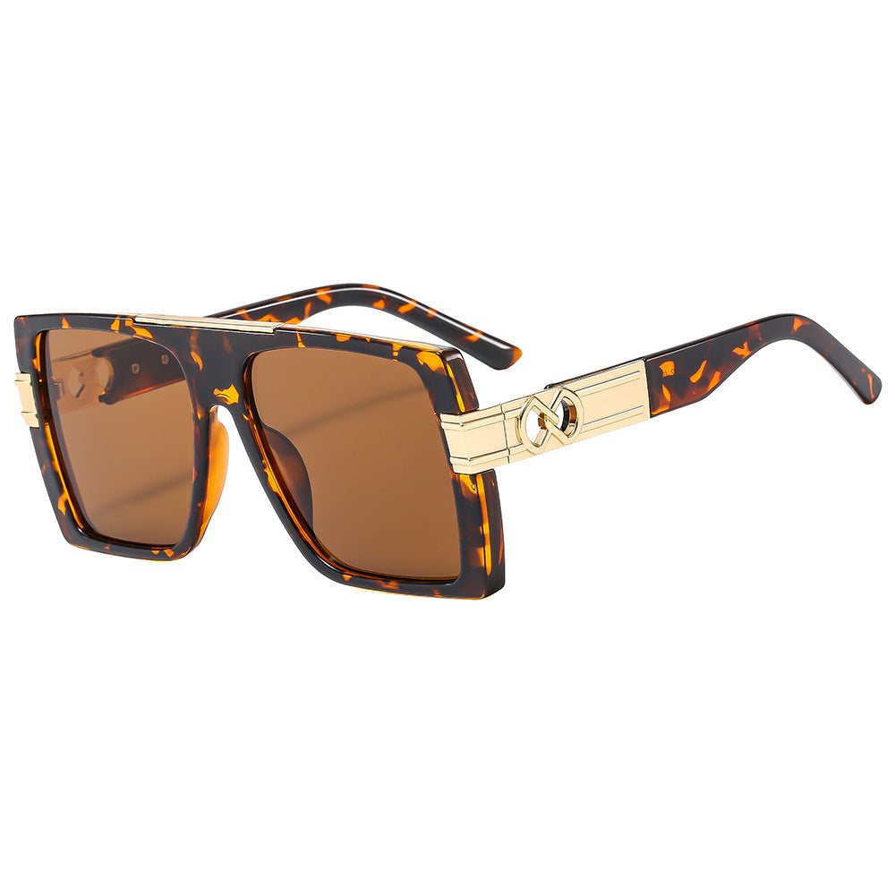 Damen oversized Sonnenbrille mit extravaganten Glitzerakzenten Karnz