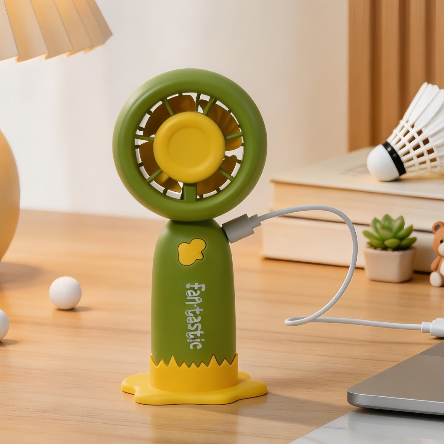 Damen Tragbarer Tischventilator mit lustigem Design und USB-Anschluss Karnz