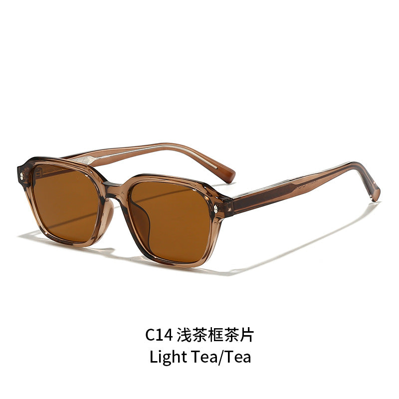 Damen modische Sonnenbrille mit quadratischem Rahmen und UV-Schutz Karnz