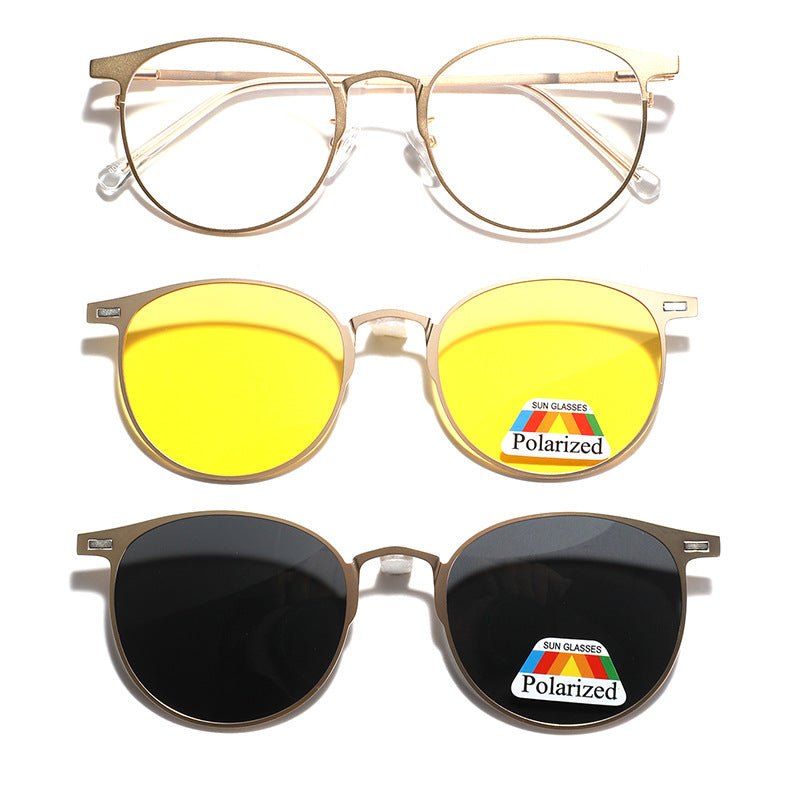 Damen modische Sonnenbrille mit wechselbaren Gläsern und polarisierter Technologie Karnz