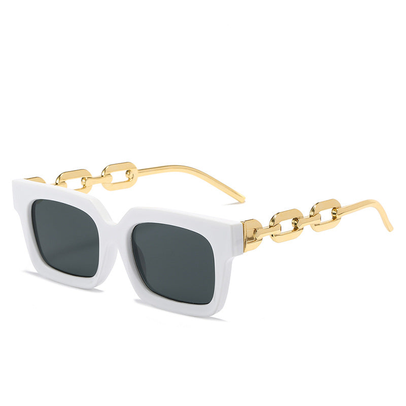 Damen modische Sonnenbrille mit einzigartigem Kettenelement Karnz