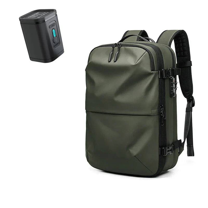 Packlite Slim – Wasserdichter Kompressionsrucksack mit USB-Anschluss für Handgepäck | Karnz
