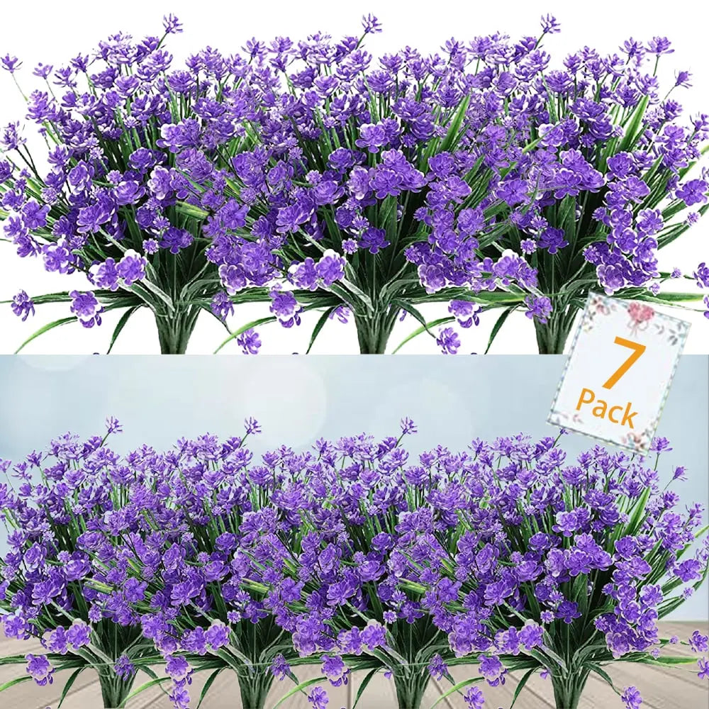 Pflegeleichte künstliche Outdoor-Blumen – Realistisch und UV-beständig (7er-Pack)