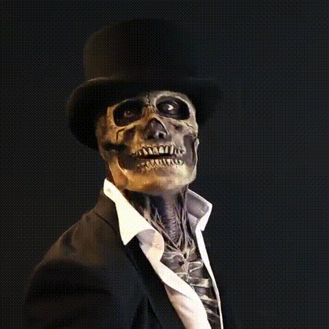 Halloween-Totenkopfmaske mit Gehirndetails