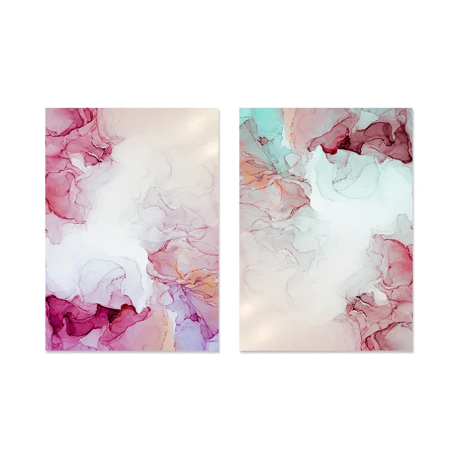 Abstrakte Minimalistische Pinke Tinten Marmor Druck Wandkunst Fein Kunst Leinwand Drucke Bilder Für Wohnzimmer Schlafzimmer Hotelzimmer Kunst Dekor | Karnz