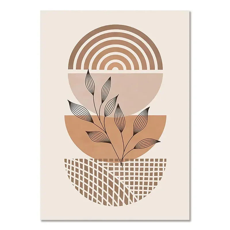 Minimalistische Terrakotta Sonnen abstrakte Wandkunst Fine Art Leinwanddrucke moderne Bilder für Wohnzimmer Schlafzimmer Galerie Wandkunst Dekor | Karnz