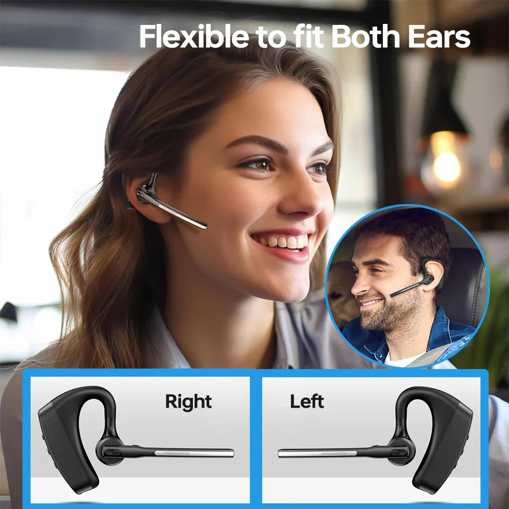 Orivo Bluetooth-Headset mit Geräuschunterdrückung und zwei Mikrofonen