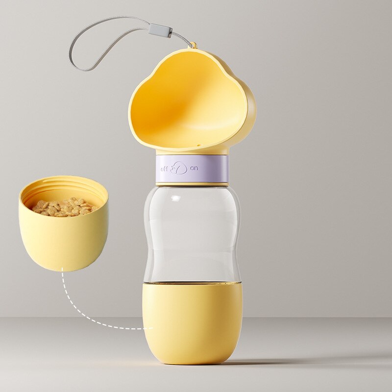 2in1 Smart Pet Tragbare Wasserflasche Futterspender | Karnz