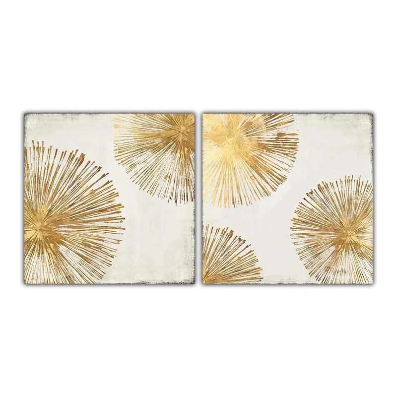 Goldene Radiale Zirkuläre Abstrakte Wandkunst Feine Kunst Leinwanddrucke Poster Bilder Für Wohnzimmer Esszimmer Schlafzimmer Kunst Dekor | Karnz
