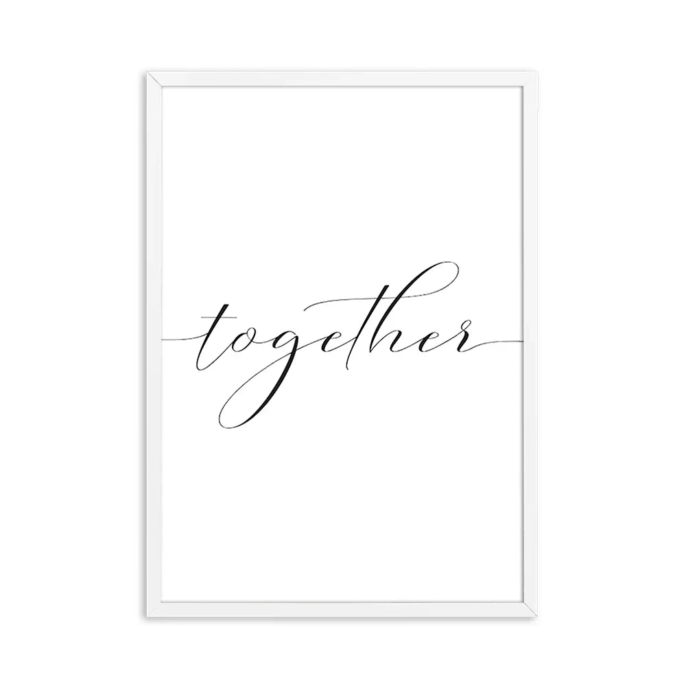 Lovers Zitat Wandkunst Schwarz Weiß Minimalistisch Typografische Poster Feine Kunst Leinwanddrucke Bild Für Schlafzimmer Wohnzimmer Kunst Dekor | Karnz