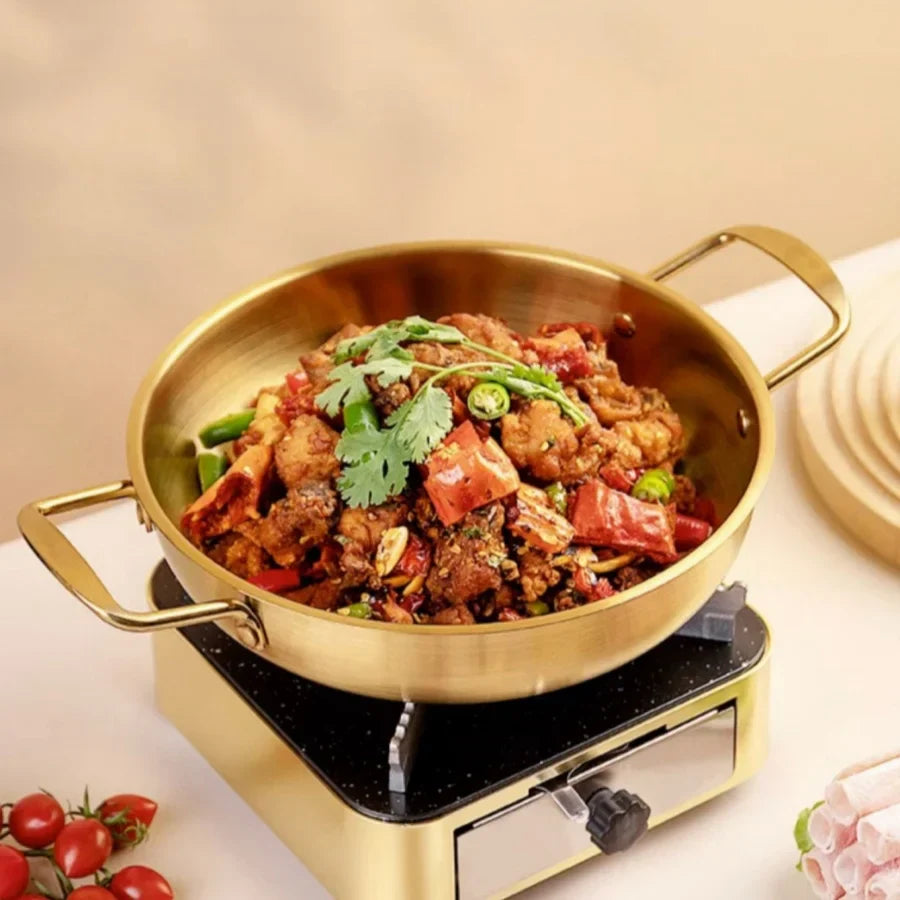 GastroPan – Edelstahl Sauce & Paella Pfanne mit Griff Karnz