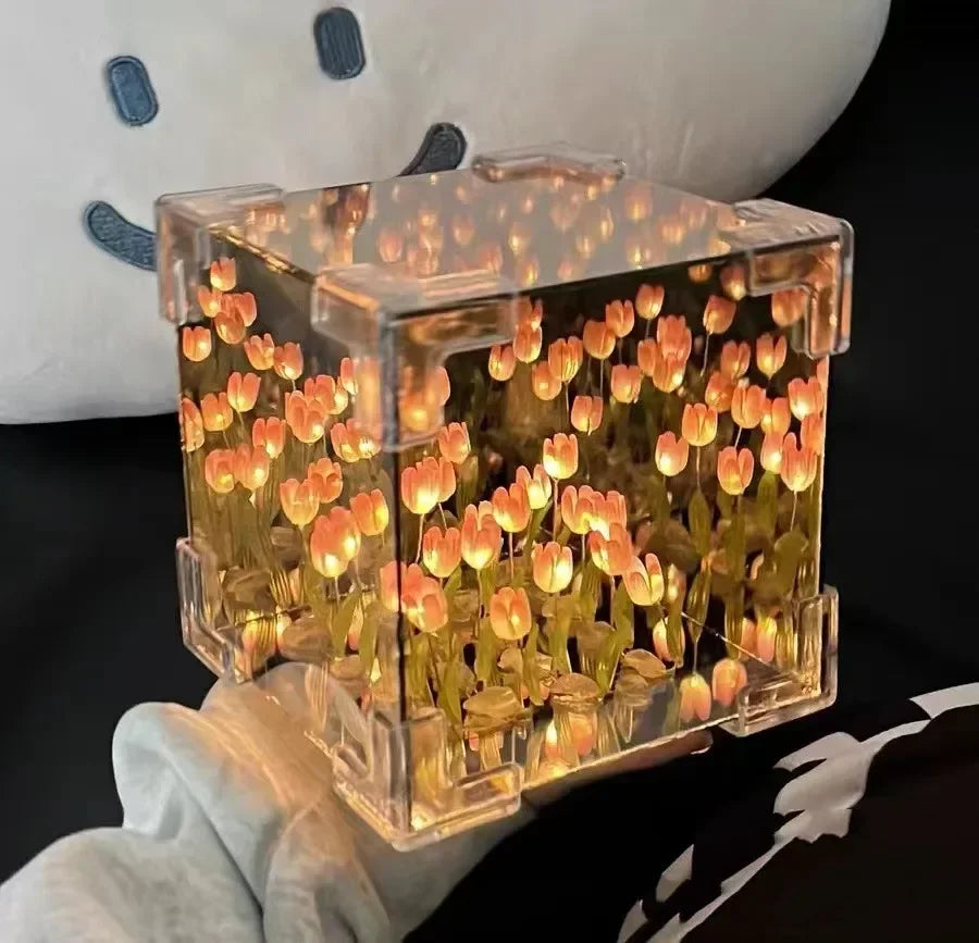 3D Tulpe DIY Karnzumen Würfel Nachtlampe | Karnz