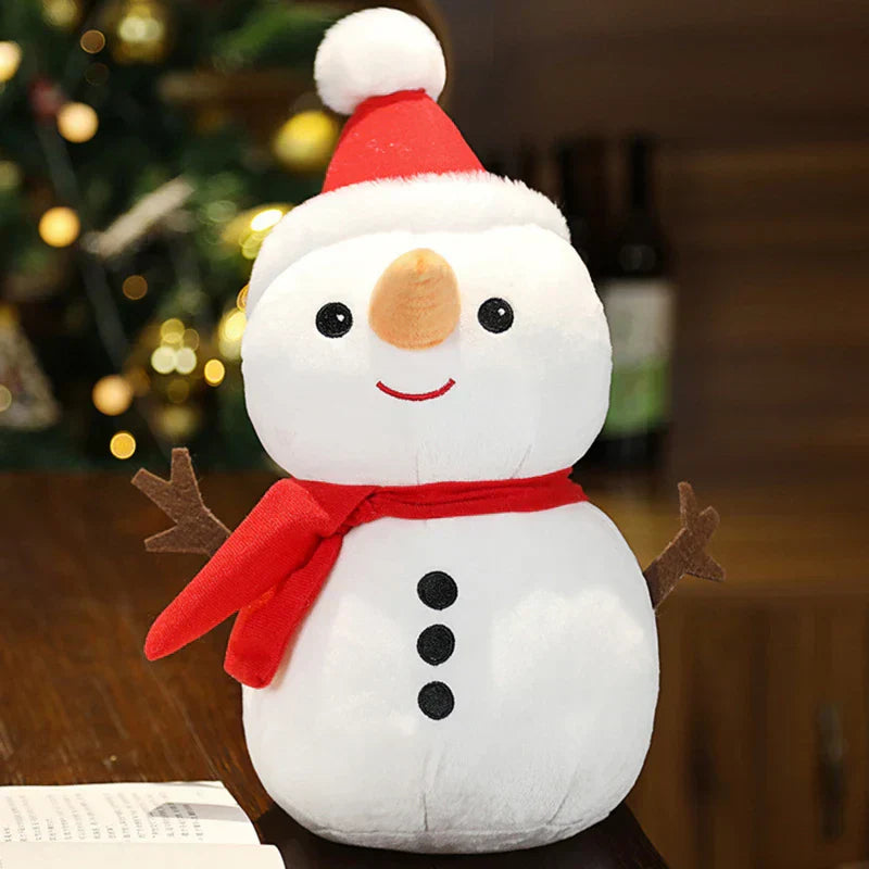 Weihnachtliche Plüschtiere für Dekoration – Rentier, Weihnachtsmann, Schneemann, Perfekt für Festliche Deko | Karnz