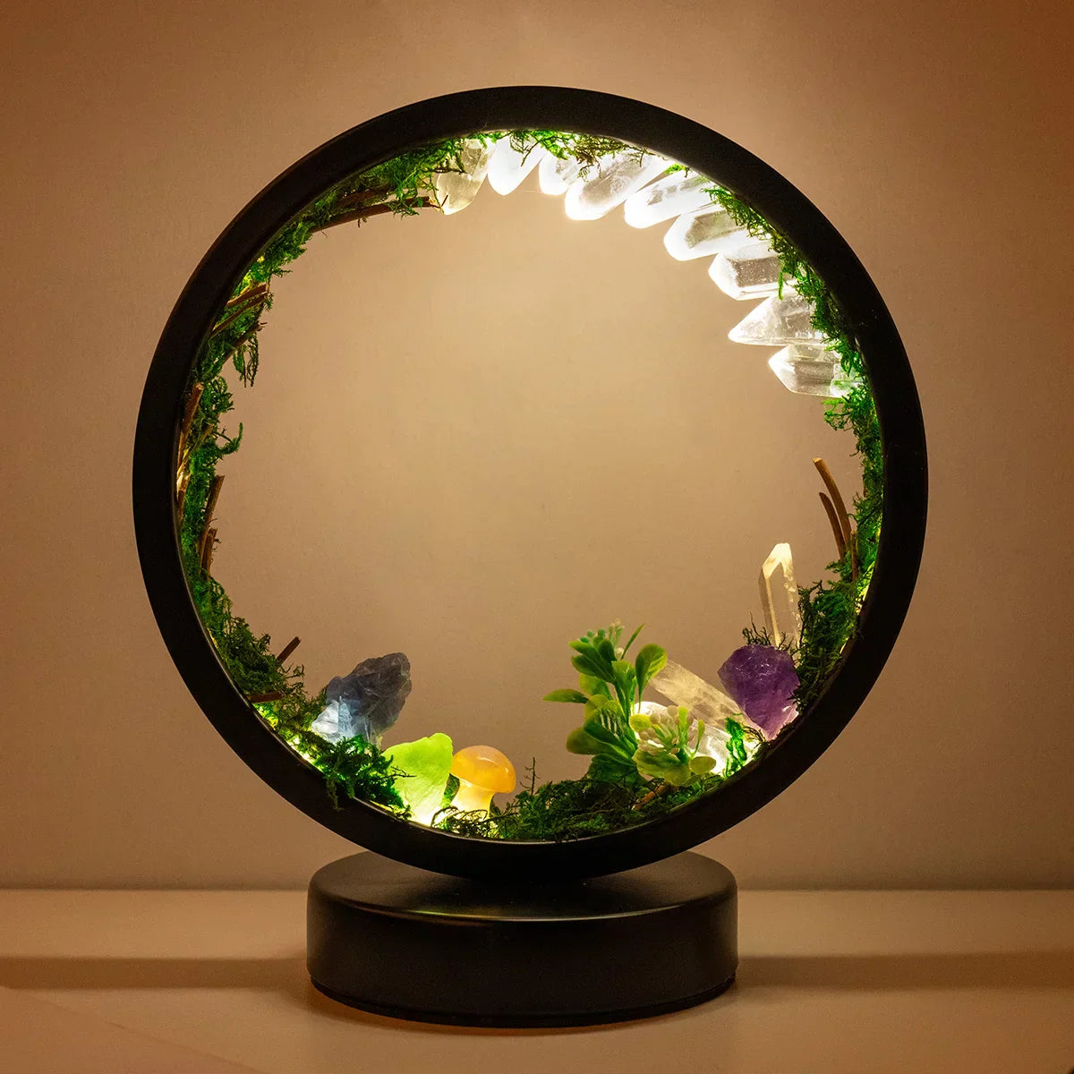CrystalGlow Luxe Circle Nachtlampe | Karnz