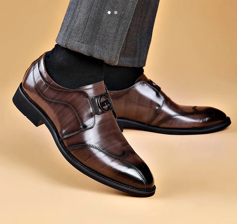 Herren Leder Schuhe Stylische Herren Schuhe Spitzer Oxford Hochzeit Leder Herren Dress Schuhe Gentleman Büro Schuh