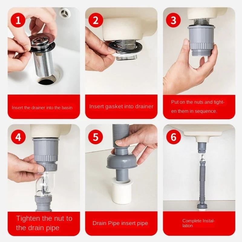360 Drain Easy Universal Overflow Disposer Drain Kit | Karnz