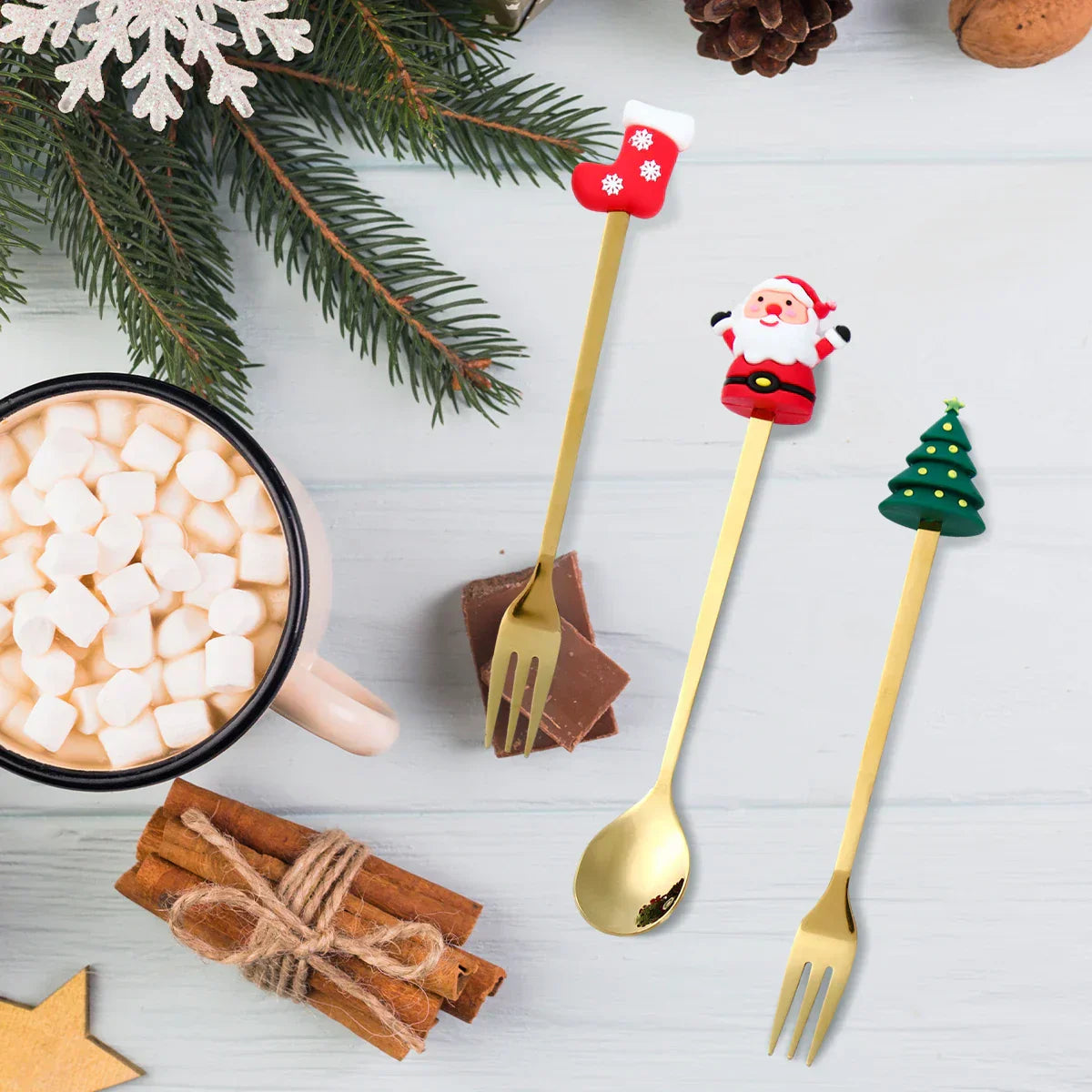 Elegantes Weihnachtsbesteckset für festliche Anlässe