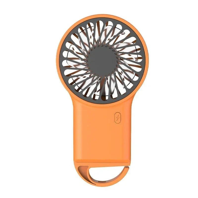 Neuer faltbarer USB wiederaufladbarer Mini-Ventilator | Handventilator für den Schreibtisch mit Cartoon-Design & Haken für Outdoor-, Heim- & Bürogebrauch | Karnz