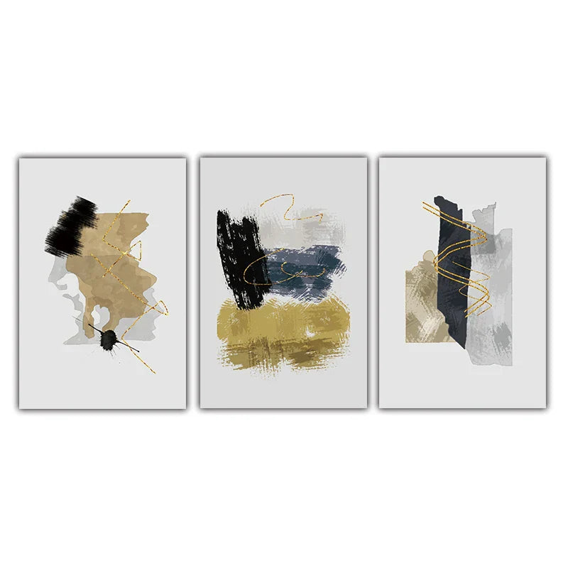 Neutrale Farbe Blau Beige Schwarz Nordisch Abstrakte Wandkunst Feine Kunst Leinwand Drucke Poster Bilder Für Wohnzimmer Schlafzimmer Kunst Dekor | Karnz