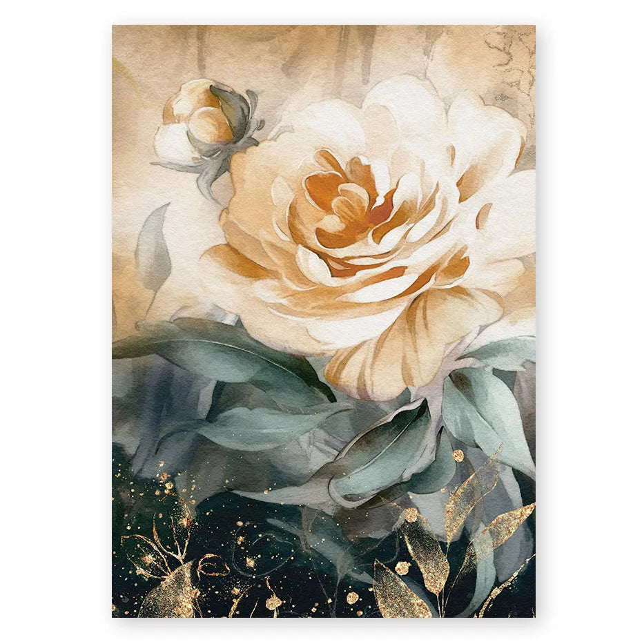 Serene Pastellblüten Florale Abstrakte Wandkunst Feine Kunst Leinwanddrucke Moderne Botanik Bilder Für Wohnzimmer Esszimmer Kunst Dekor | Karnz