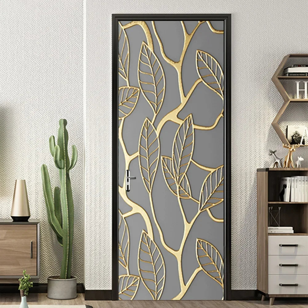 Moderne abstrakte Perlen geometrische Türaufkleber Mural abnehmbar PVC Vinyl Peel N Stick Wandkunst Mural Dekor für Innentüren Kreative DIY Wohnkultur | Karnz