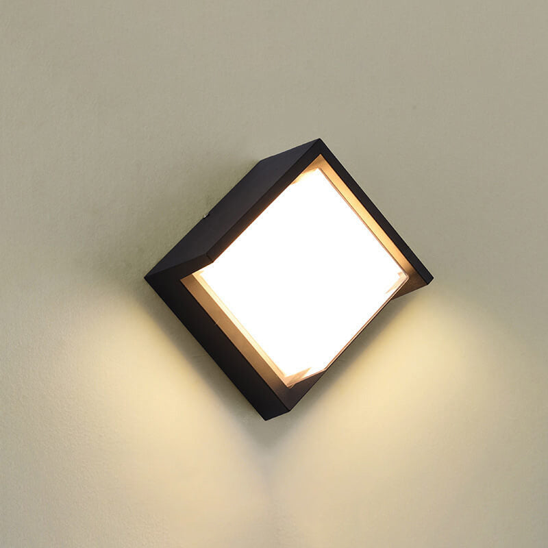 Moderne kreative Geometrie Aluminium Außen wasserdichte LED Wandleuchte Lampe | Karnz