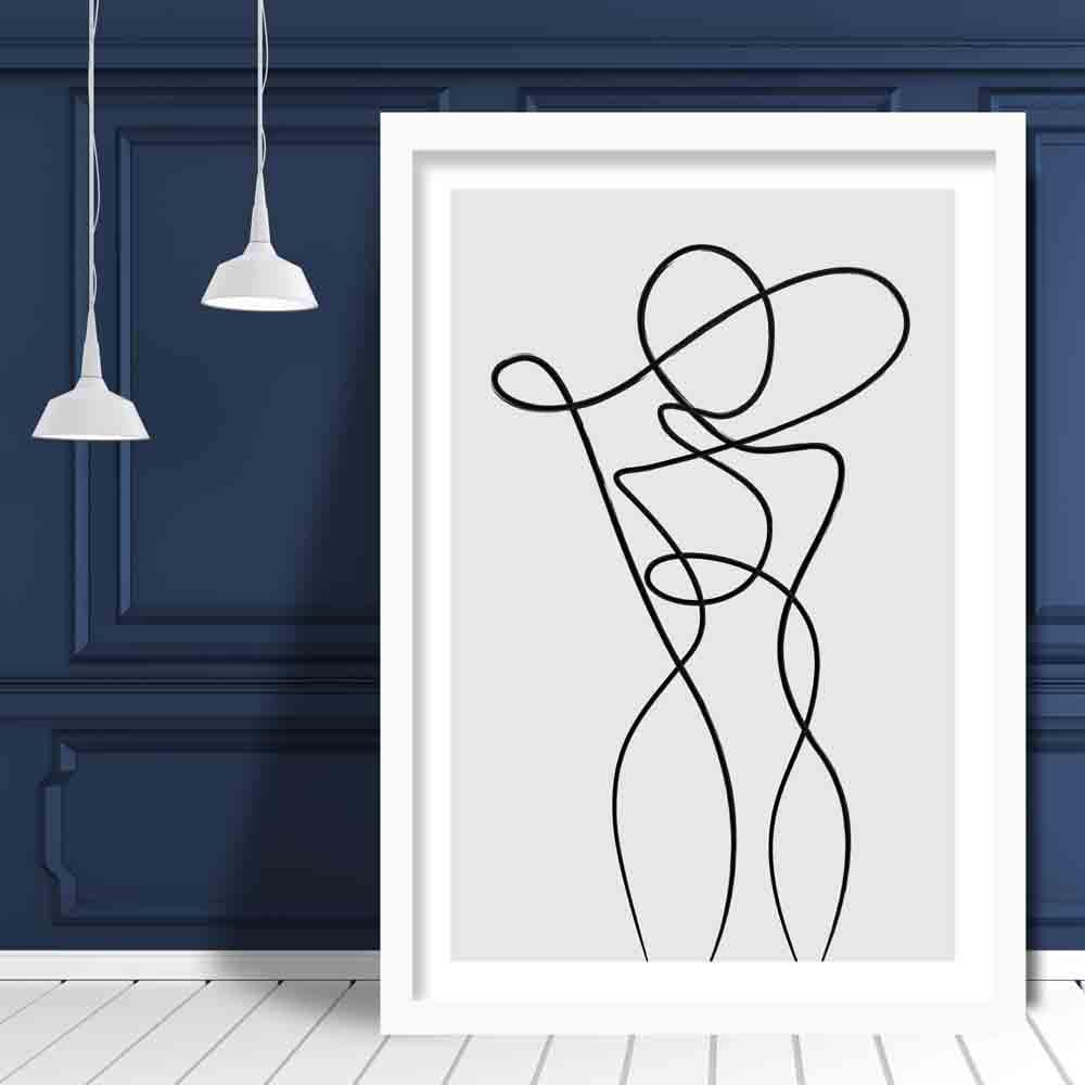 Abstraktes Linienkunst-Wandposter Nr. 1