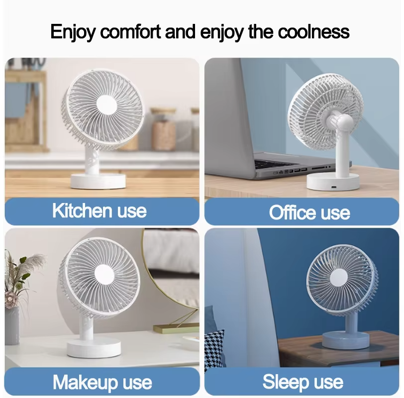 USB Schreibtisch Oscillating Fan mit verstellbarem Kopf und kraftvollem Luftstrom | Karnz