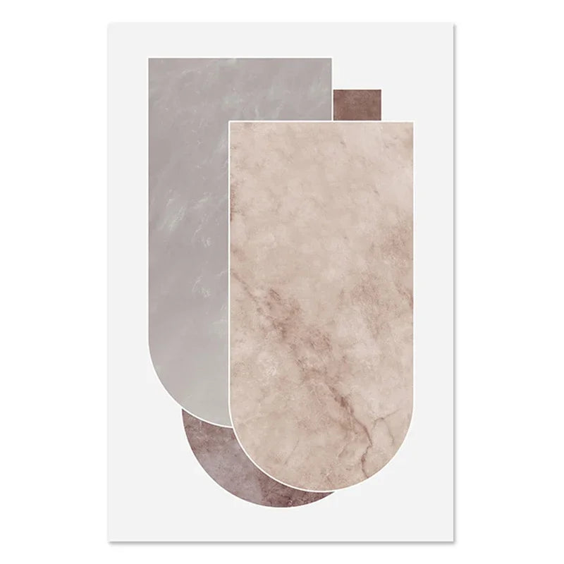Skandinavische abstrakte graue rosa Granit Wandkunst Fine Art Leinwanddrucke Bilder für moderne Wohnung Wohnzimmer Schlafzimmer Kunstdekoration | Karnz