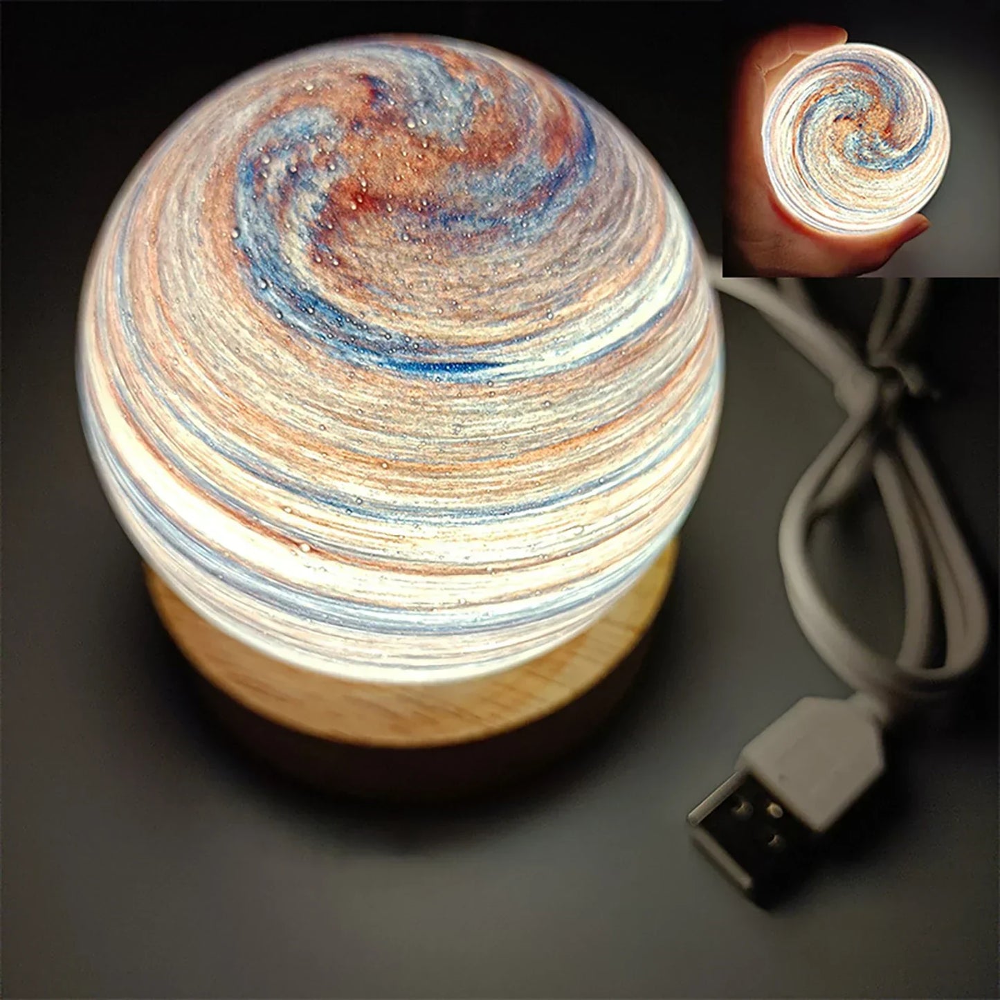 KosmosGlow - 3D Kristallplaneten Nachtlampe | Karnz