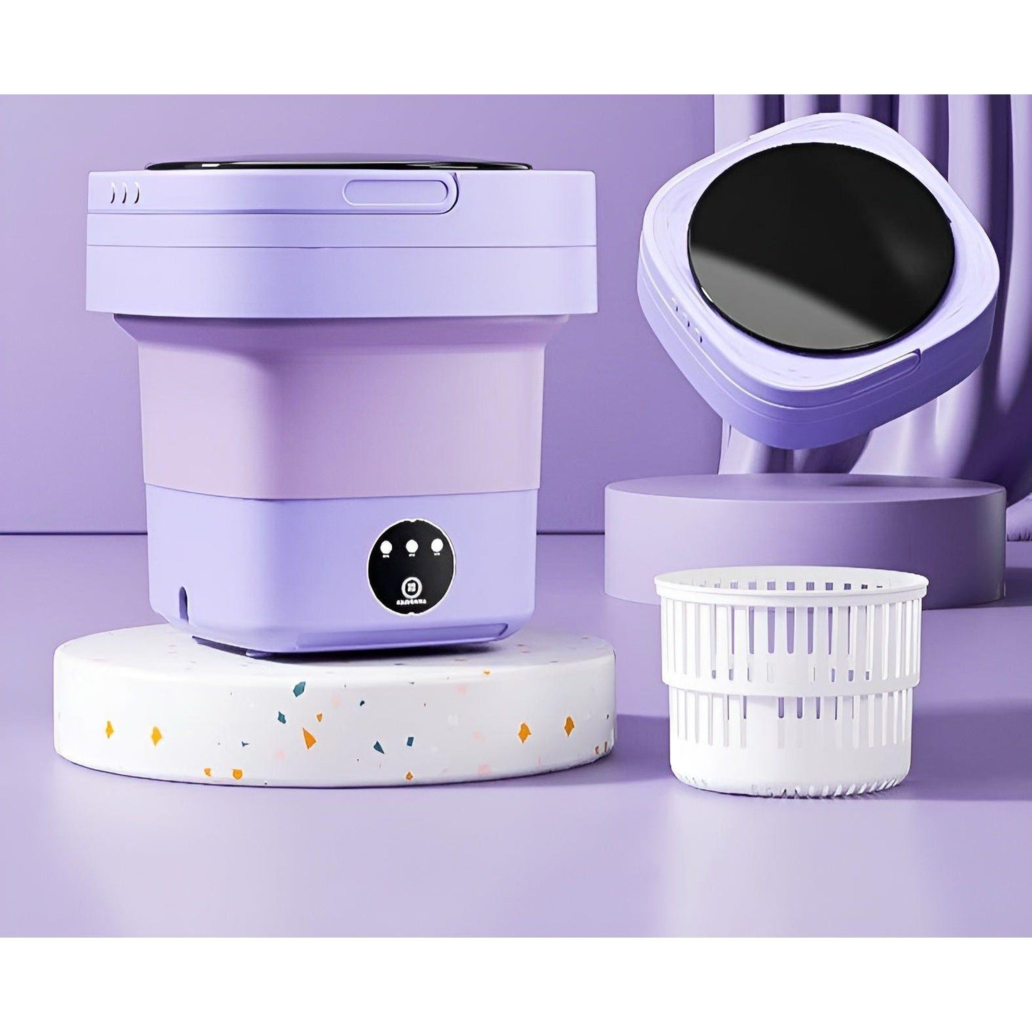 QuickSpin Waschmaschine – FoldaKarnze Mini-Waschmaschine mit Trockner